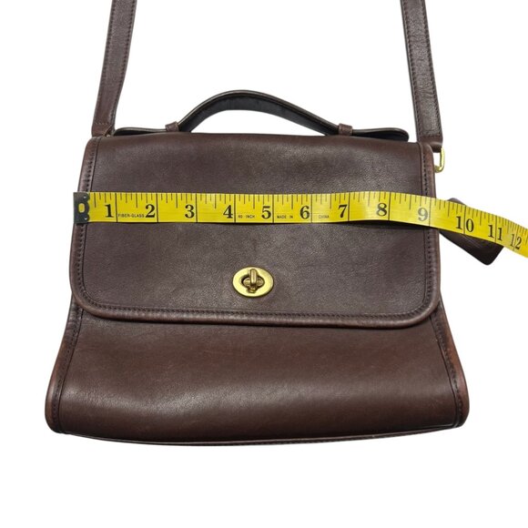 Vintage Coach Walnut Brown Court Crossbody Bag 9870 - Picture 6 of 15